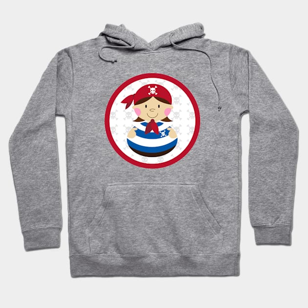 Cute Cartoon Pirate Hoodie by markmurphycreative